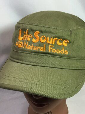 Life Source Natural Foods Employee Cadet Hat Organic Cotton Green